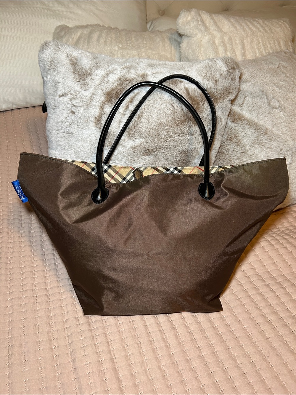 426.  Burberry’s  Blue Label Nylon Tote Bag with COA